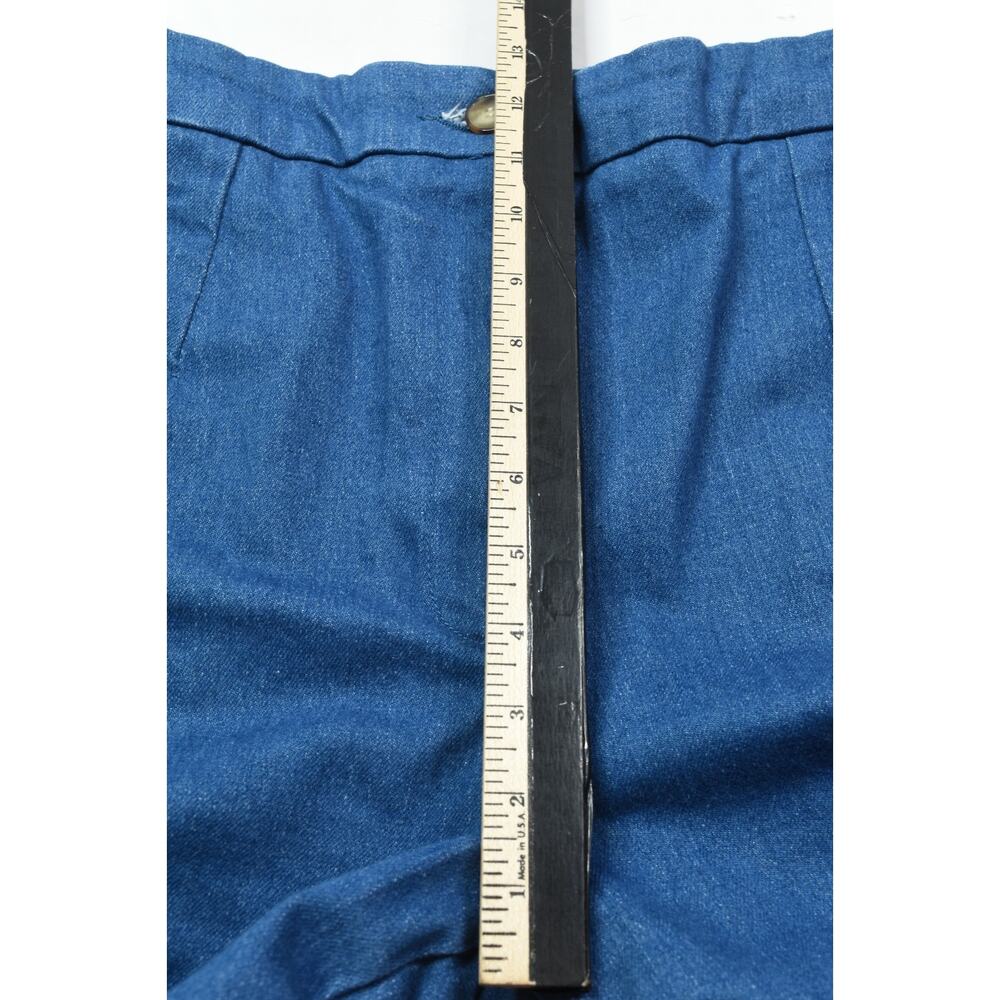 SEZANE Denim Trousers Womens 42 Blue Relaxed Fit Wide-Leg High-Rise - Picture 11 of 13